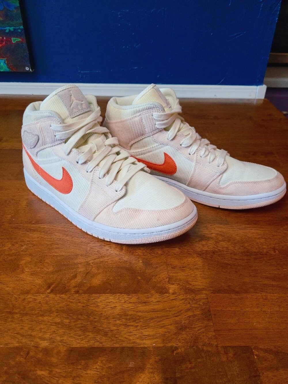 Nike ~ Sz 12 ~ Air Jordan Mid SE ~ “Corduroy Sail ~ Sneaker ~Excellent Condition